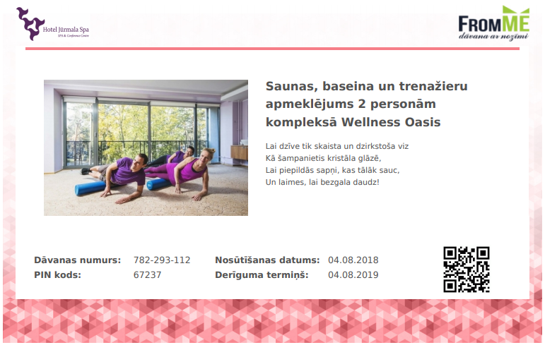 Hotel Jūrmala SPA dāvanu karte