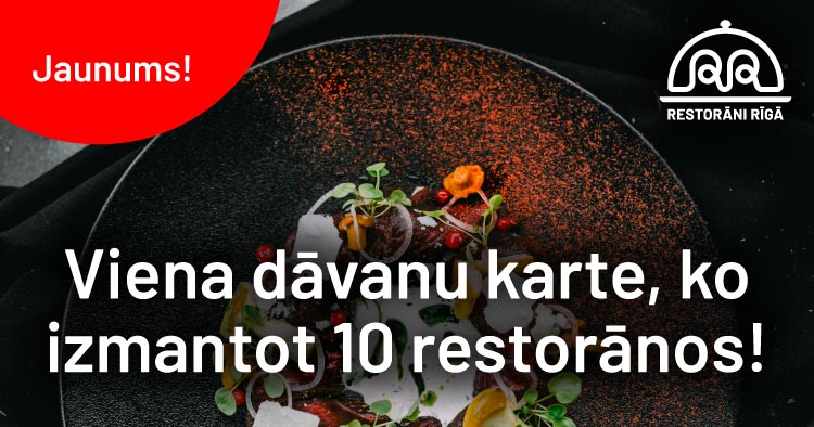 Restorāni Rīgā dāvanu karte