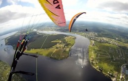 Lidojums ar paraplānu tandēmā ar instruktoru + video un foto